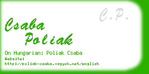 csaba poliak business card